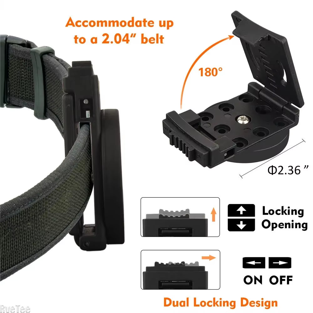 Magnetic Master Tool Holster with Adjustable Belt Clip for Wrenches, Hammers, and Screwdrivers