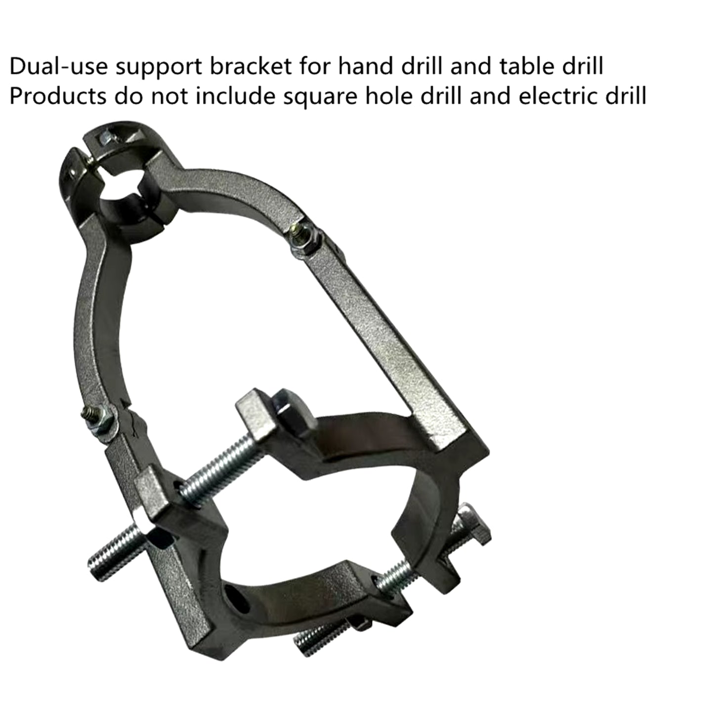 Square Hole Drill Bit Adapter for Drill Machine Drill Attachment Easily Install Clamp Adjustable from 1.5-2.2Inch Accessory