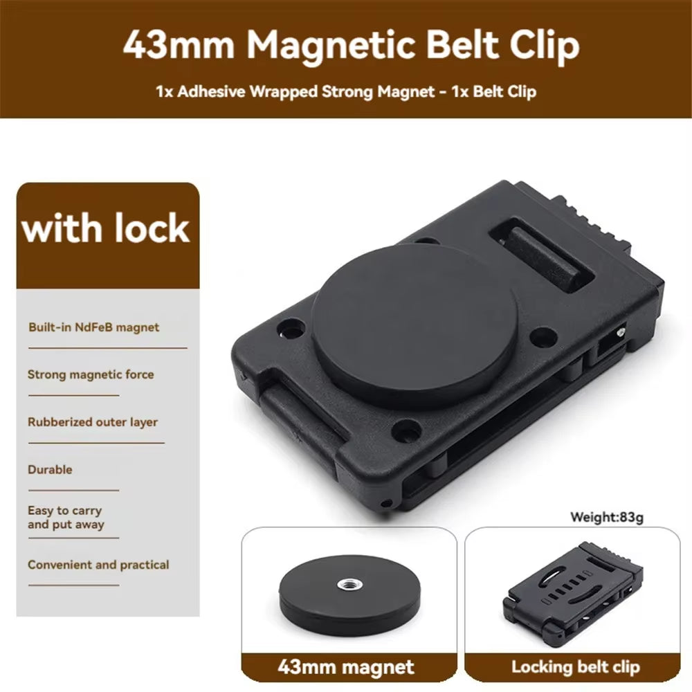 Magnetic Master Tool Holster with Adjustable Belt Clip for Wrenches, Hammers, and Screwdrivers